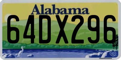 AL license plate 64DX296