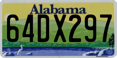 AL license plate 64DX297