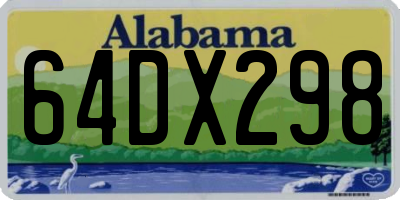 AL license plate 64DX298