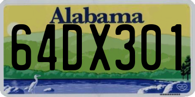 AL license plate 64DX301