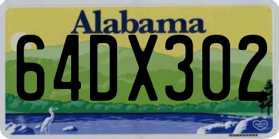 AL license plate 64DX302
