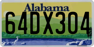 AL license plate 64DX304