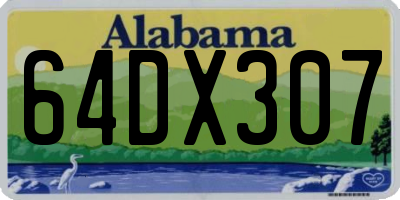 AL license plate 64DX307