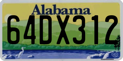 AL license plate 64DX312