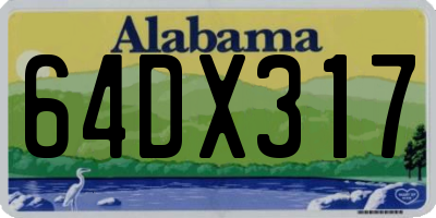 AL license plate 64DX317