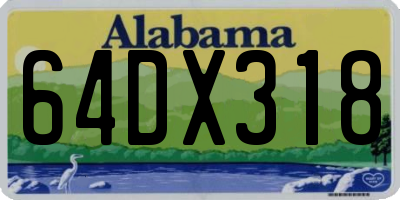 AL license plate 64DX318