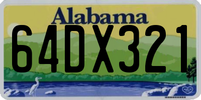 AL license plate 64DX321