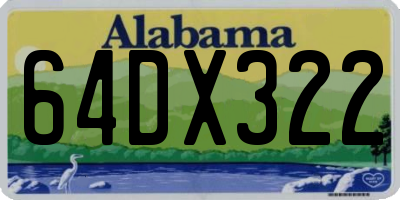 AL license plate 64DX322