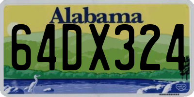 AL license plate 64DX324