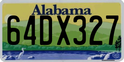 AL license plate 64DX327