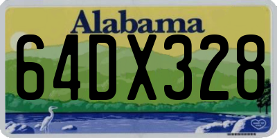 AL license plate 64DX328