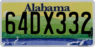 AL license plate 64DX332
