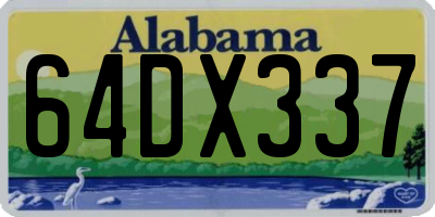 AL license plate 64DX337