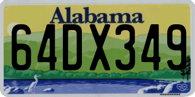 AL license plate 64DX349