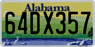 AL license plate 64DX357