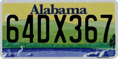 AL license plate 64DX367