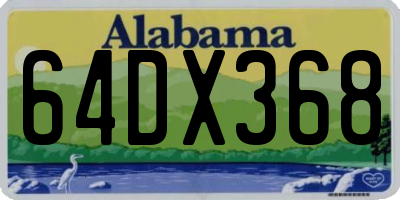 AL license plate 64DX368