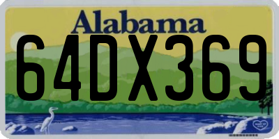 AL license plate 64DX369