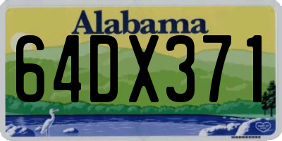 AL license plate 64DX371