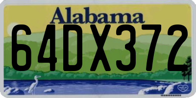 AL license plate 64DX372