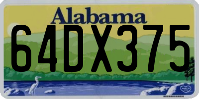 AL license plate 64DX375