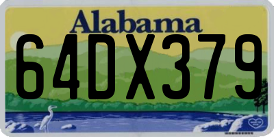 AL license plate 64DX379