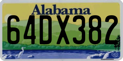 AL license plate 64DX382