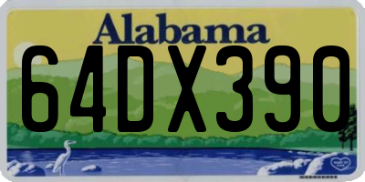 AL license plate 64DX390