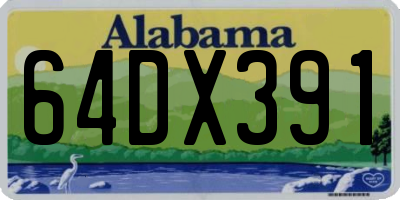 AL license plate 64DX391