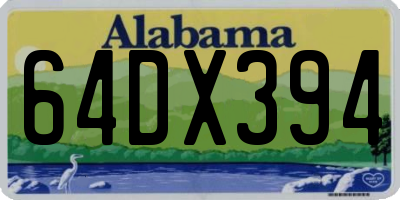 AL license plate 64DX394