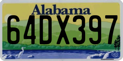 AL license plate 64DX397