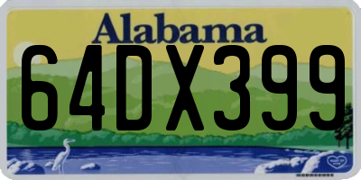 AL license plate 64DX399