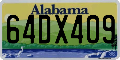 AL license plate 64DX409