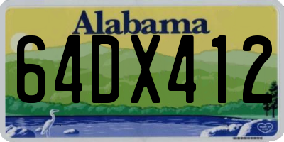 AL license plate 64DX412