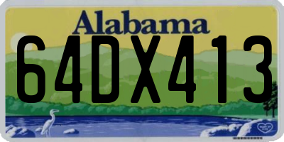 AL license plate 64DX413