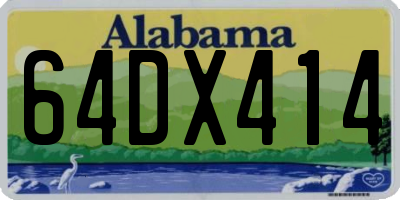 AL license plate 64DX414