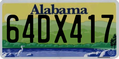 AL license plate 64DX417