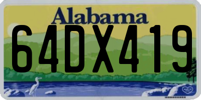 AL license plate 64DX419
