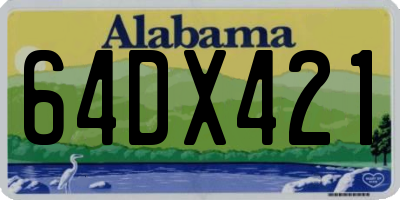 AL license plate 64DX421