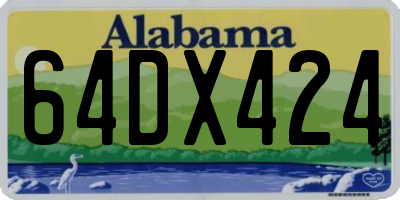 AL license plate 64DX424