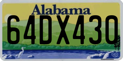 AL license plate 64DX430