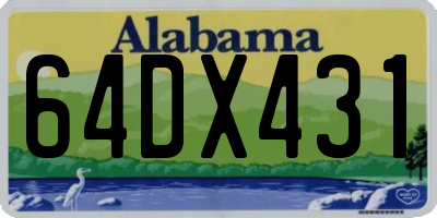 AL license plate 64DX431