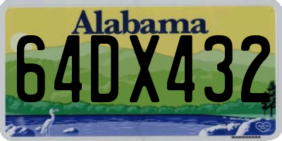 AL license plate 64DX432