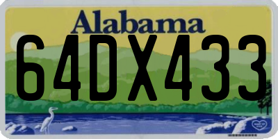 AL license plate 64DX433