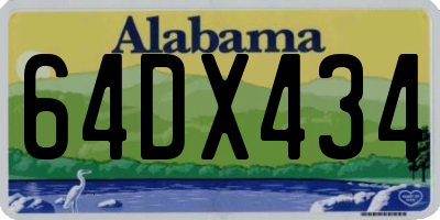 AL license plate 64DX434
