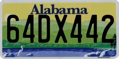 AL license plate 64DX442