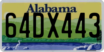 AL license plate 64DX443