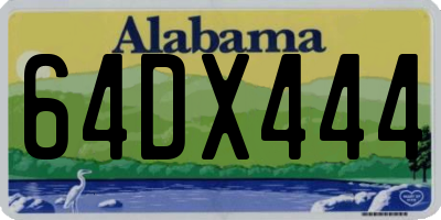 AL license plate 64DX444