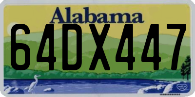 AL license plate 64DX447