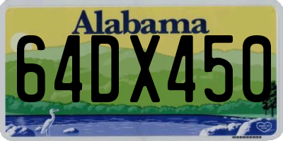 AL license plate 64DX450